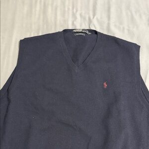 Polo by Ralph Lauren Men's V-Neck Sweater in Navy